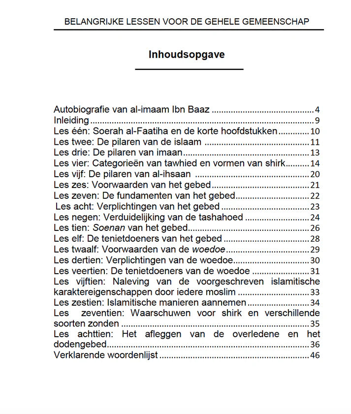Belangrijke lessen voor de hele gemeenschap