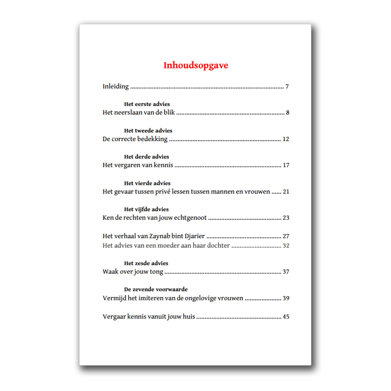 Advies aan iedere Moslimvrouw